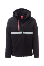 Wattierte Softshelljacke WISE PAD in schwarz